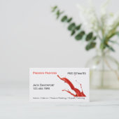 Eenvoudige Red Splash Professional-schilder Visitekaartje (Staand voorkant)