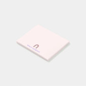 Eenvoudige regenboog Blush Pink gepersonaliseerd Post-it® Notes (Schuin)