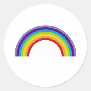 Eenvoudige regenboog Sticker blad