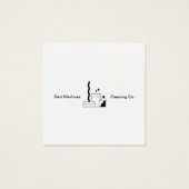 Eenvoudige reinigingsservices voor tekst in wit en vierkante visitekaartjes (Voorkant)