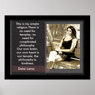 Eenvoudige religie — Dalai Lama Poster