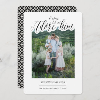 Eenvoudige religieuzen houden van hem kerst Kaart