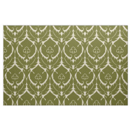 Eenvoudige renaissance Damask, Olive Green op Ivor Stof