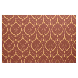 Eenvoudige Renaissance Damask, Red on Tawny Stof