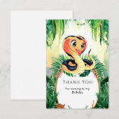 Eenvoudige reptielen Snake Verjaardag Bedankkaart (Voorkant / Achterkant)