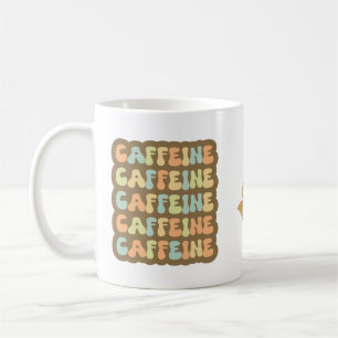 Eenvoudige Retro Cafeïne Groovy Kleur Golden Koffiemok