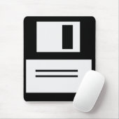 Eenvoudige Retro-diskettestation Muismat (Met muis)