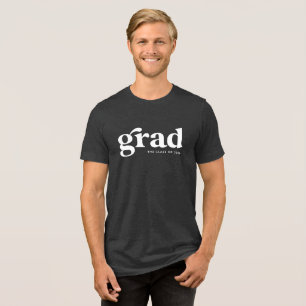 Eenvoudige retro grad witte afstuderen in vet Tri-Blend shirt