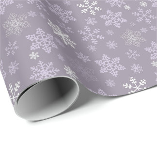 Eenvoudige Retro Sneeuwvlokken Kerst Cadeaupapier