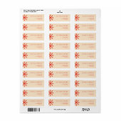 Eenvoudige Retro Sun 70s Return Address Label (Full Sheet)
