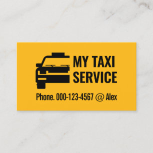 Eenvoudige Retro Taxi Auto Bestuur Cabine Visitekaartje