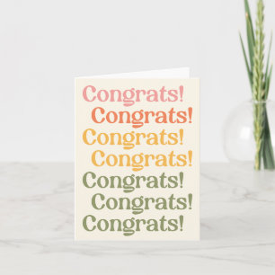 Eenvoudige Retro Typografie Gefeliciteerd Geel en Kaart