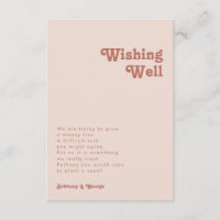 Eenvoudige retro Vibes Blush Pink Weddenschap goed