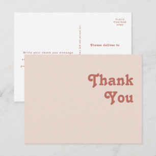 Eenvoudige retroflectraliebuizen   Blush Pink Wedd Briefkaart