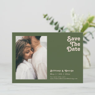 Eenvoudige retroflectraliebuizen   Olijfgroene fot Save The Date
