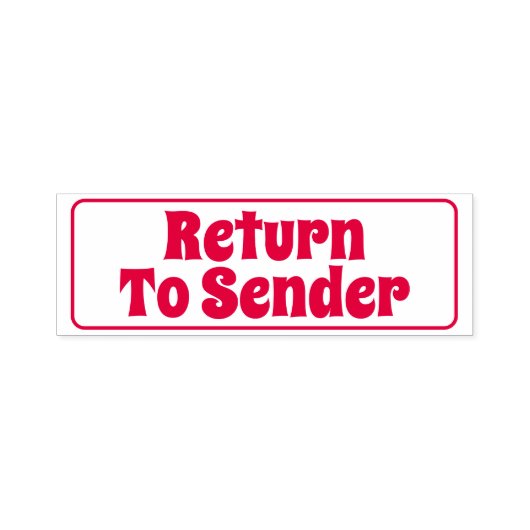 Eenvoudige "Return to Sender" rubberen stempel (Design)