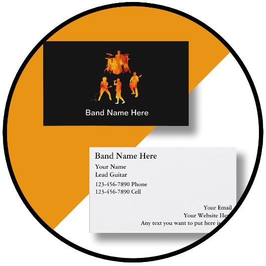 Eenvoudige Rock Band Visitekaartjes