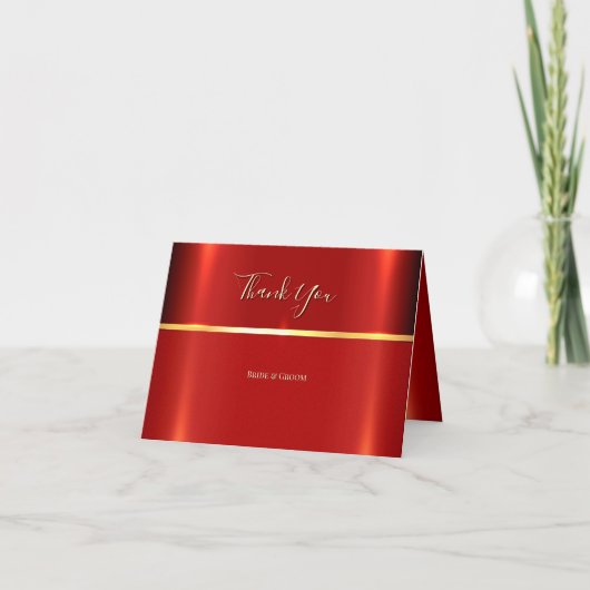 Eenvoudige rode bedankkaart (Voorkant)