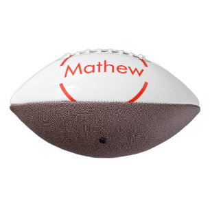 Eenvoudige rode cirkel Voeg jouw naam letter tekst American Football