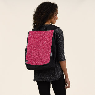 Eenvoudige rode glitter rugtassen
