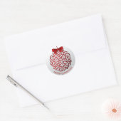 Eenvoudige rode kerst ornament Sticker (Envelop)