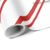 Eenvoudige Rode lijn Kerstmis douane Cadeaupapier (Rol Hoek)