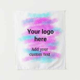 Eenvoudige rode pi aquarel voeg uw logo aangepaste wandkleed