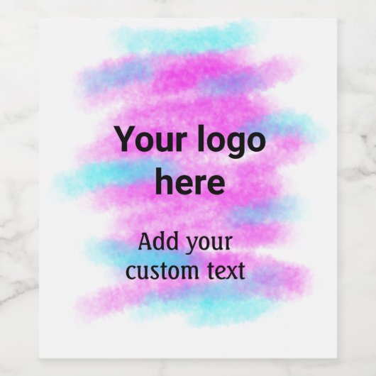 Eenvoudige rode pi-aquarel voeg uw logo aangepaste wijn etiket (Enkel label)