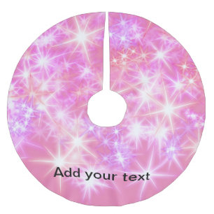 Eenvoudige rode roze glittersparkel sterren voeg u kerstboom rok