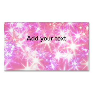 Eenvoudige rode roze glittersparren voegen jouw te magnetisch visitekaartje