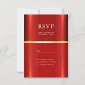 Eenvoudige rode RSVP-kaart RSVP Kaartje (Voorkant)