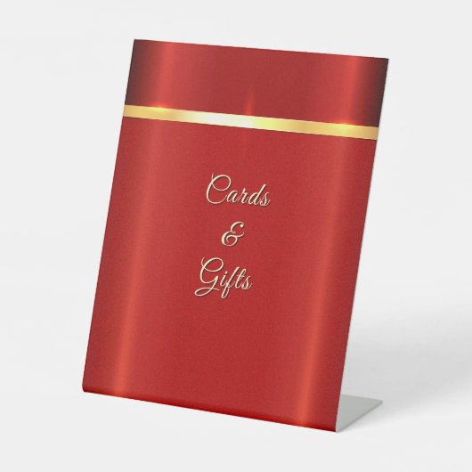 Eenvoudige Rode Tafelbordjes Reclamebord Met Voetstuk (Voorkant)