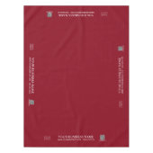 Eenvoudige Rode & Witte Bedrijf Logo Craft Fair Tafelkleed (Voorkant)