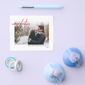 Eenvoudige rode, zachte kerstkaart flyer (Enkel)