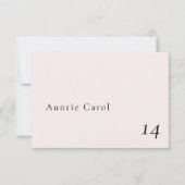 Eenvoudige Romantische Bord Blush Classic Place Ca (Voorkant)