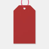 Eenvoudige rood beige moderne Chinese bruiloft Dan Cadeaulabel (Achterkant)