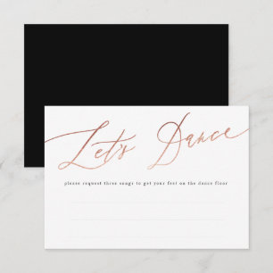 Eenvoudige Roos Gold Calligrafie Laten we dansen RSVP Kaartje