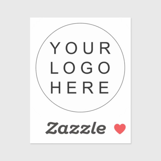 Eenvoudige Round Business Logo Clear Sticker (Vel)