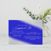 Eenvoudige Royal Blue Celebration of Life Invitati Kaart (Staand voorkant)