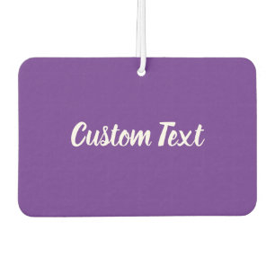 Eenvoudige Royal Paars en White Script Text Sjablo Luchtverfrisser