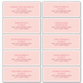 Eenvoudige roze Adresetiketten Sticker (Voorkant)