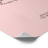 Eenvoudige Roze Blush Prijslijst Poster (Hoek)