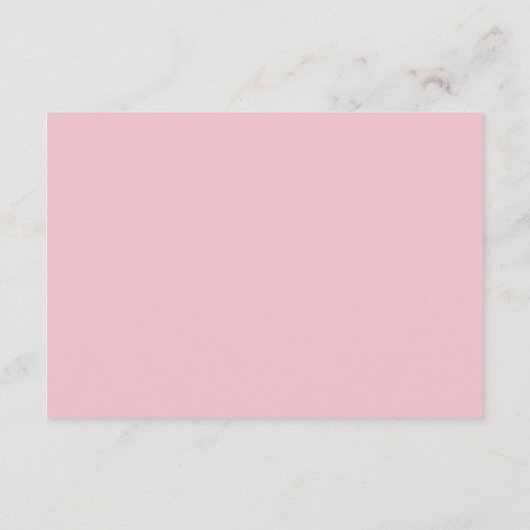 Eenvoudige roze boog platte plaats kaart (Achterkant)