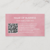 Eenvoudige Roze Chic Boutique Monogram Sociale Med Visitekaartje (Achterkant)