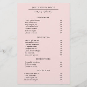 Eenvoudige roze, elegante, moderne zakelijke prijs flyer