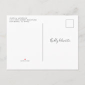 Eenvoudige roze en gouden glitter Confetti Virtual Uitnodiging Briefkaart (Achterkant)