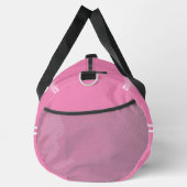 Eenvoudige Roze en Witte Monogram Sjabloon Plunjezak (Rechts)