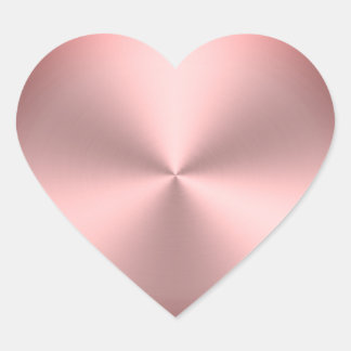 Eenvoudige roze geborsteld metalen look | Radiaal Hart Sticker