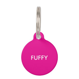 Eenvoudige Roze Huisdier Naam ID Tag Huisdierpenning
