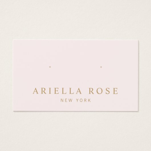 Eenvoudige roze juwelenkaart visitekaartje (Voorkant)